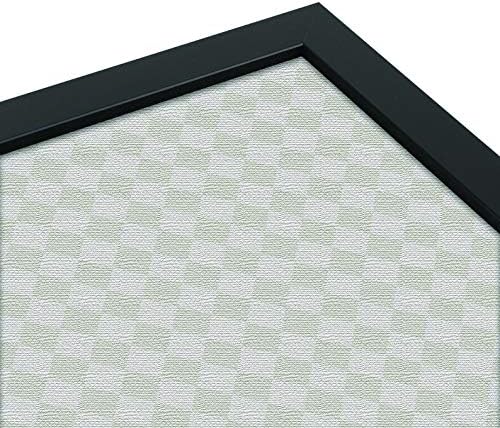 PinPix 22x16 inch Cork Bulletin Board. This Decorative Framed Pin Board Comes with Diamond Pattern in Shades of Grey Design and Satin Black. Ideal for Home, Office Decor or School (PinPix-373) - Image 4