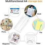 Outus 6 Pieces A4 Plastic File Box, Paper Photo Clear Storage Case - Image 4