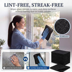 Macarrie 200 Microfiber Cleaning Cloths, 12 x 12 in, 200 GSM, Black - Image 6
