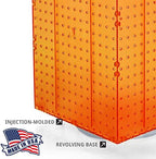 Azar Displays 701414-ORG-4C32 Rotating Countertop Display Kit with Peg Hooks Included, 14 Inches Wide x 14 Inches Deep x 20 Inches High, Pegboard Spinner Organizer, Orange - Image 5
