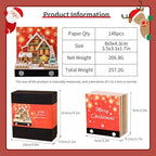3D Calendar 2027,3D Desk Calendar 2027,Christmas Snow House Time Piece Calendar 2027,3D Memo Pad Creative Tear Away Weekly planner Carving Art Calendars Notepad,Christmas Gift,New Year's Gift,paper sculpture calendars (Christmas Snow House) - Image 3