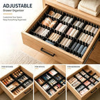 Adjustable Drawer Dividers, Cut-to-Fit DIY Organizers, Black 32 Pack - Image 7