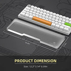 Acrylic Keyboard Wrist Rest - Mini 61Key Keyboard- Mechanical Keyboards Ergonomic Palm Rest for Computer Keyboard,Anti-Slip Base,Wrist Pad for Laptop,Office & Home-Easy Typing - Image 2