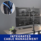 VIVO Quad 13 to 30 inch LCD Monitor Desk Mount | Adjustable 4 Screen Stand - Image 6