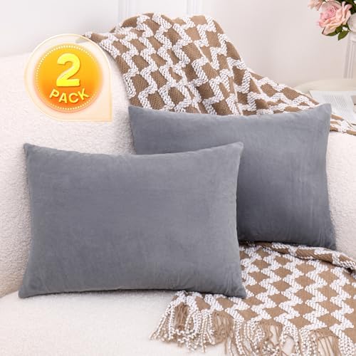 1 MIDDLE ONE 2 Pack Small Pillow, 16 X 12 Inches, Memory Foam Mini Pillow for Travel, Camping, Sleeping, Nap and Neck, Knee, Lumbar Support, Tiny Cushion for Pet, Dogs (Grey) - Image 6