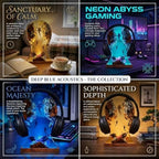 Cool Headphone Stand Holder for Desk, Handmade Ocean Lamp, Ocean Gifts - Image 5