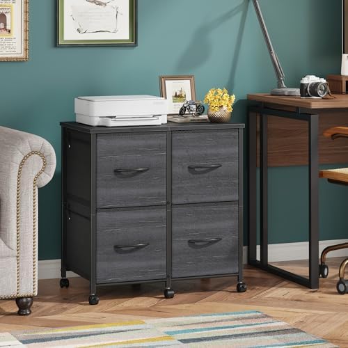 HIGDBFE 4 Drawer Mobile Lateral File Cabinet 23''W for Large Printer - Image 5