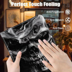 Case for Samsung Galaxy Tab S10 FE Plus 13.1 Inch 2025 Model (SM-X620/X626),Card Slot PU Leather TPU Case Pen Holder Auto Wake Sleep,Smoke Skull - Image 6