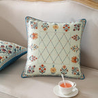 ISAENNE Linen Square Throw Pillow Cover,Set of 2,18"x18"-Floralsea B - Image 2
