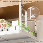 prueBox Under Shelf Storage Basket Organizer Adjustable Hanging Holder with Knob Lock, Heavy Duty Metal Panel for Pantry, Kitchen, Office, Closet, 11.8"-19.3" Wide, White, 1 Pack - Image 3