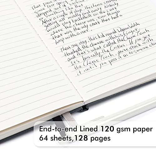 12 Pack Notebooks Journals Bulk with 12 Black Pens, Feela A5 Hardcover Notebook Classic Ruled Journal Set with Pen Holder for School Business Work Travel Writing, 120 GSM, 5.1”x8.3”, Gray - Image 3