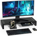 Adjustable Monitor Riser with Drawer & Phone Holder, Foldable Desk Stand by Olmaster