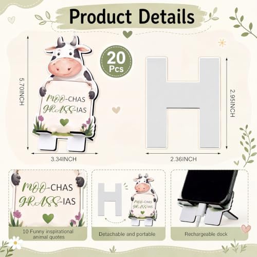 Tellegloww 20 Pcs Employee Appreciation Gifts Cute Animals Phone Holder Set - Image 2