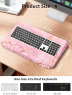 2-in-1 Ergonomic Keyboard Stand with Wrist Rest, Pink Marble - Image 4