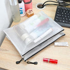 20pcs Mesh Zipper Pouch Bags, Multipurpose Waterproof Organization Storage Bag for Office School Home Travel (B5 Size 11.4''x8.2'', White and Black) - Image 6
