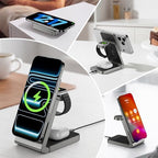 3 in 1 Wireless Charger Station for Multiple Devices, Foldable Magnetic Charging Stand, Portable Fast Travel Wireless Charger for iPhone17/16/15/14/13/12 Pro Max/ AirPods2/3/4 and IWatch Ultra Series - Image 6