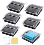 6 Pcs Pop Up Sticky Note Dispenser Sticky Note Holder Pop Up Note Dispenser Transparent Top for 3 x 3 Inch Sticky Notes School Office Home Store Black Base Clear Top by AUECOOME