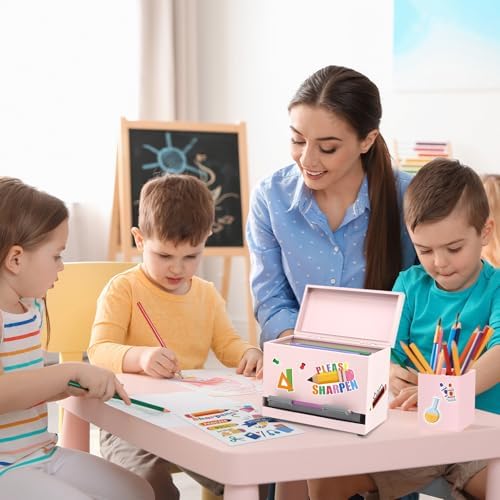 Pencil Dispenser for Classroom & Pencil Holder for Desk with 5 PCS Stickers - Image 6