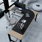 Chihein Leather Desk Mat L Shaped 61” x 72.8” x 23.6” (Black) - Image 5