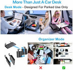Steering Wheel Tray & Desk, Car Laptop Desk & Seat Gap Organizer - Image 2