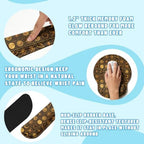 Boho Celestial Desk Mat Set Sun Moon Star Vintage Astrology Mouse Pad with Wrist Rest 4in1 Desk Mat for Desktop Ergonomic Keyboard Wrist Support Anti-Slip Computer Mouse Pad Home Office Gaming - Image 3