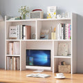 Desk Hutch Dorm,Wooden Desktop Bookshelf,Computer Desktop Storage Hutch,Multipurpose Desktop Hutch, Multi Units Organizer Bookshelf,Desktop Display Rack for Office,Dorm,Home(47.2*35.4*7.8inch, White) by Unknown