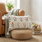 ISAENNE Designer Linen Throw Pillow Cover,Set of 2,20"x12"-Serenity B - Image 4