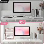 9-Tier Paper Organizer for Desk, Letter Tray with Handles, Pink, 2 Pack - Image 6