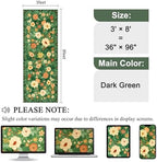 DUKINO 3x8 Kitchen Runner Rug, Washable Rug for Hallway Non Slip Dark Green - Image 2