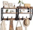 Upgraded 3-Tier Large Coat Rack Wall Mount with Shelf by Dhmkfly
