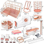 Rose Gold 13PCS Office Desk Organizers Supplies and Accessories - Image 2
