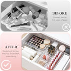 DILIBRA 16 Pcs Clear Extendable Drawer Organizer, 3-Size Adjustable - Image 3