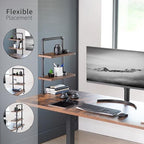 VIVO Vintage Brown Clamp-on 16" Industrial Pipe Desk Shelf, DESK-SHELF16-2N - Image 4