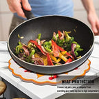 Ceramic Stone Trivet for Hot Pots Cork Base Heat Resistant Set of 4 - Image 6