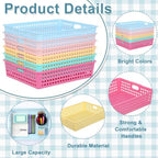 12 Pack Turn‑In Paper Trays for Classroom, Pastel - Image 3