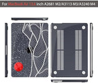 Teryeefi for M3 M2 M4 MacBook Air 13 inch Case 2025 2024 2023 2022 Release A3240 A3113 A2681 Model,Hard Shell Case for MacBook Air 13.6 inch + Keyboard Cover + Type C Adapter, Abstract Mountain-100 - Image 7