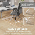 MESAILUP Beveled Edge Office Chair Mat for Carpet or Hardwood Floor 36" x 48" Clear Chair Mats for a Smooth Glide and Easy Roll On/Off, Heavy Duty and Non-Slip Pad Floor Ultimate Desk Chair Mat - Image 4