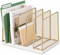 5-Section Vertical File Organizer for Desk, Gold by HOME