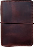 newestor Travelers Notebook Cover with Inner Pockets, Card Slots and Pen Holder, A6 Size, Dark Brown by newestor