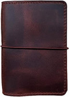 newestor Travelers Notebook Cover with Inner Pockets, Card Slots and Pen Holder, A6 Size, Dark Brown by newestor