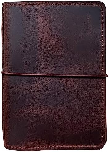 newestor Travelers Notebook Cover with Inner Pockets, Card Slots and Pen Holder, A6 Size, Dark Brown by newestor