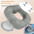 Pillow Tablet Holder Stand, 360°Adjustable Tablet Pillow Mount for Bed Lap Desk [Soft Skin-Friendly Fabric] fit for iPad, Galaxy Tab, Kindle, Fire, Phone, 4-13" (Detachable Washable, Gray) - Image 7