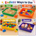 Defresit 12 Pcs Letter Size Flat Storage Paper Trays for Classroom - Image 7