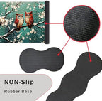 Keyboard Wrist Rest and Mouse Pad with Wrist Support Set Ergonomic Coaster,Memory Foam,Easy Typing Pain Relief,Large XL Desk Mat 31.5"x 11.8",Two Owls on Blossom Branch - Image 3