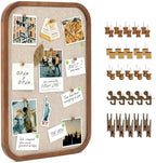 Large Linen Bulletin Board 30" x 20", Framed Pin Board with 50 Push Pins, Vintage Cork Board for Wall, Fabric Covered Bulletin Board for Bedroom, Office, School by Unknown