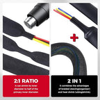 2 in 1 Heat Shrink Braided Sleeving Fabric Tubing 1/2"-32FT - Image 5