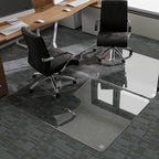 GLSLAND 47"x32" Tempered Glass Chair Mat Heavy-Duty Floor Protector for Carpet & Hard Floors Scratch-Resistant Office Computer Desk Mats Clear - Image 7