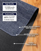 BARoyal Office Chair Mat for Hardwood Floor Under Desk Computer Rolling Chair Mat for Wood/Tile Floor Heavy Duty PVC Plastic Hard Floor Protector 36" x 48"(Oasis Blue) - Image 4