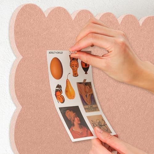 Scalloped Bulletin Board 35x17.5 inches, Decorative Felt Pin Board for Wall - Image 4
