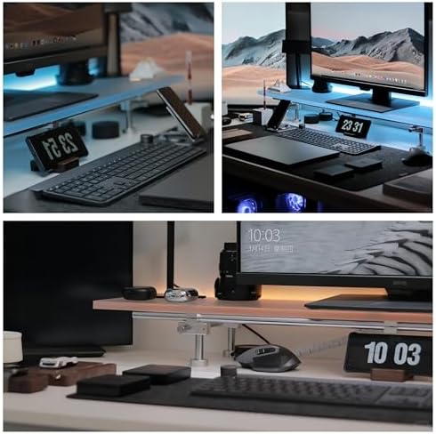 Desk Organizer and Accessories, Computer Monitor Stand for Desk, 31.5" Diy Acrylic Monitor Riser for Desk Accessories - Image 6